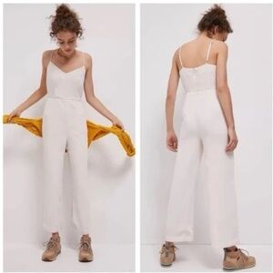 NWT Anthropologie Maeve Magdalena Jumpsuit - Ivory - Sz 12